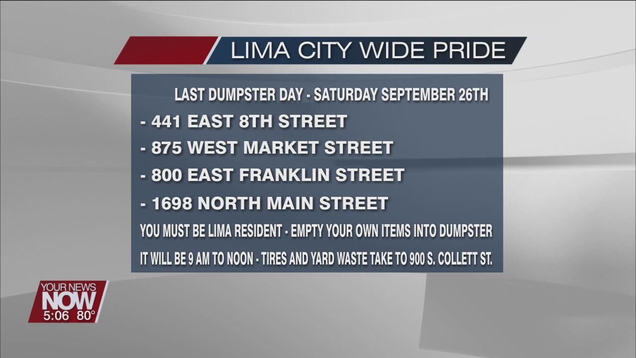 Final day for City Wide Pride dumpster sites